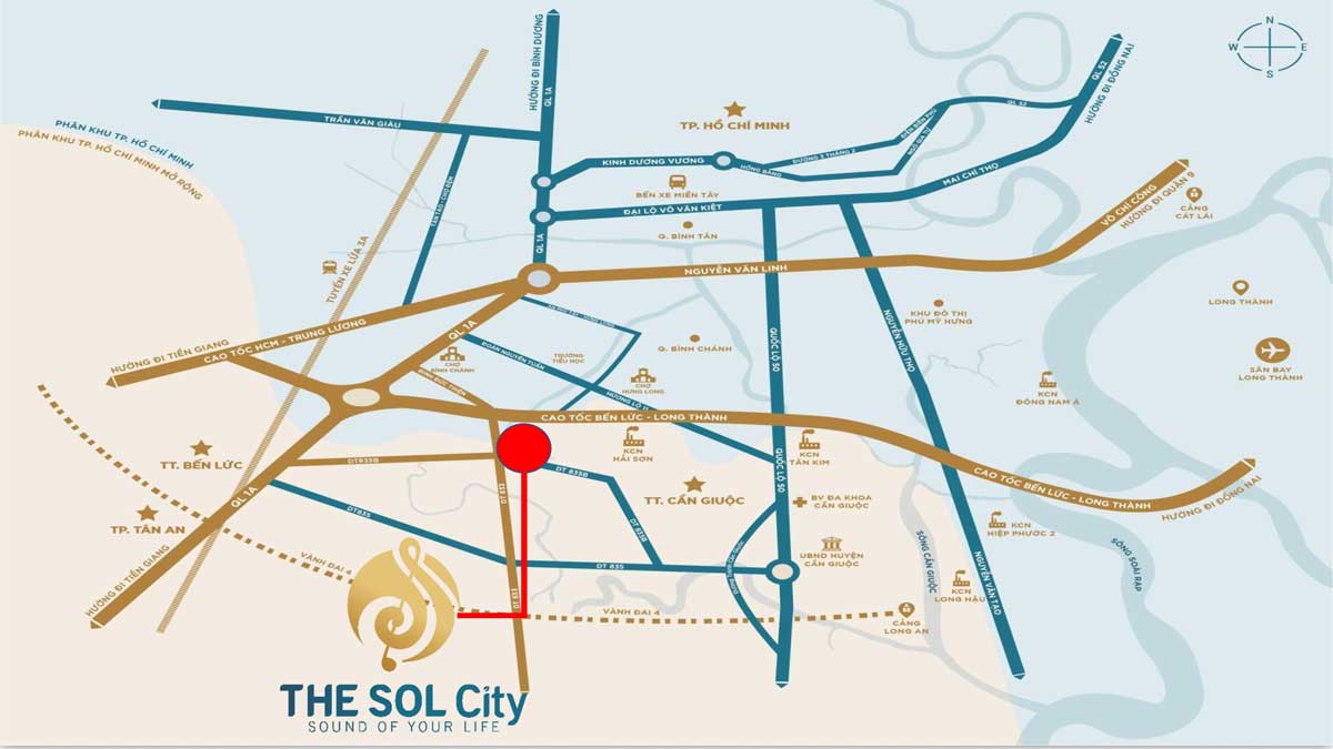 Vị trí Dự án The Sol City Nam Sài Gòn