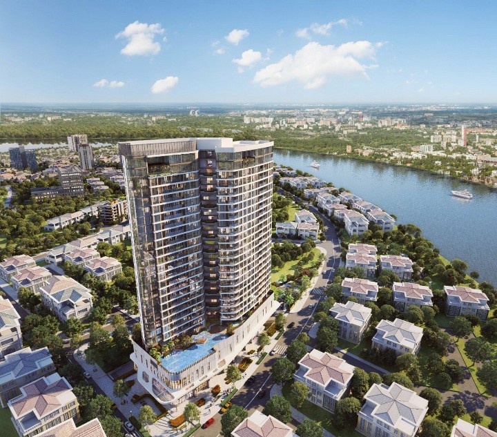 Phối cảnh tổng thể dự án căn hộ chung cư Thảo Điền Green Towers Quận 2 chủ đầu tư SIC